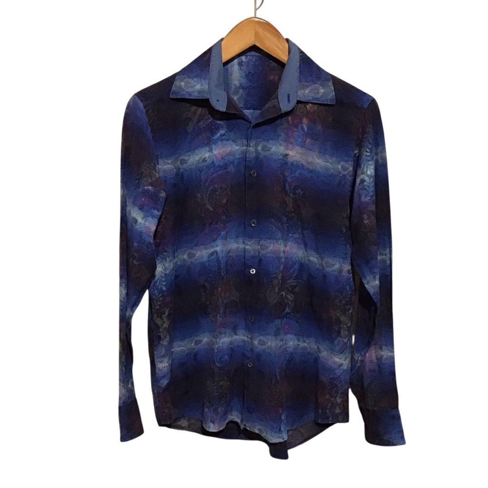 Bugatchi UOMO‎ Classic Fit Floral Paisley Button Up Shirt M